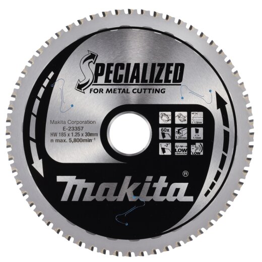 Makita E-23357 HM Metallsägeblatt 185x30x60Z