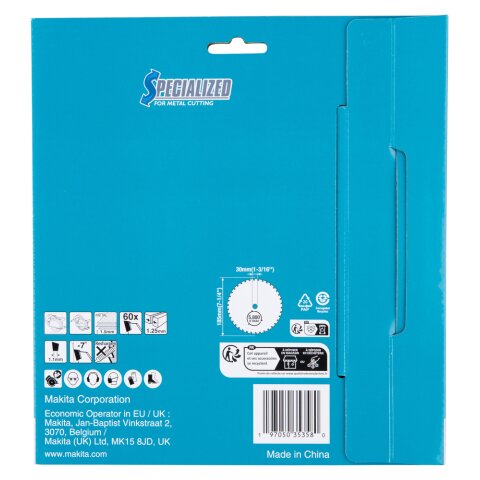 Makita E-23357 HM Metallsägeblatt 185x30x60Z