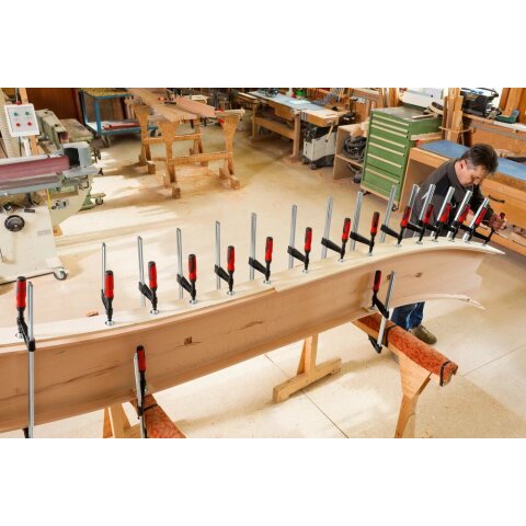 Bessey 500x120mm "TGK50-2K" Temperguss-Schraubknecht TGK mit 2-Komponenten-Kunststoffgriff