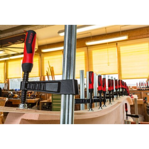 Bessey 2,000x120mm "TGK200-2K" Temperguss-Schraubknecht TGK mit 2-Komponenten-Kunststoffgriff EN