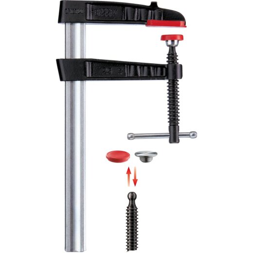Bessey 300x140mm "TG30K" Temperguss-Schraubzwinge TG mit Knebelgriff EN