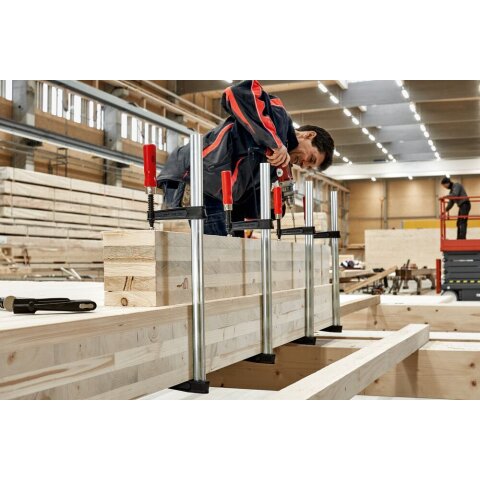 Bessey 2.500x120mm "TKPN250BE" Temperguss-Schraubknecht TKPN mit bewährtem Holzgriff