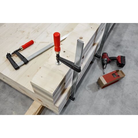 Bessey 600x120mm "TGKR60" Temperguss-Schraubknecht TGKR mit bewährtem Holzgriff EN
