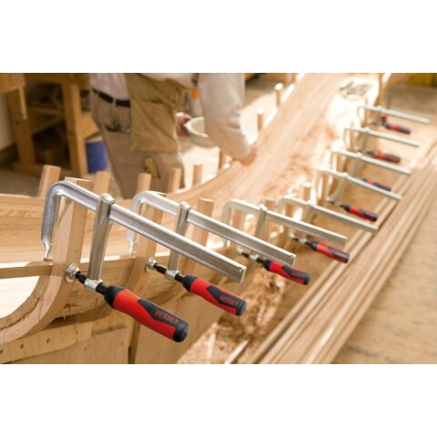 Bessey 400x120mm "GZ40-12-2K" Ganzstahl-Schraubzwinge GZ mit 2-Komponenten-Kunststoffgriff EN