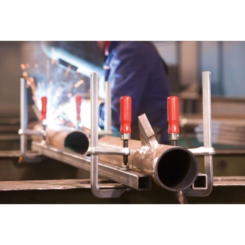 Bessey 160x80mm "GZ16" Ganzstahl-Schraubzwinge GZ mit bewährtem Holzgriff EN