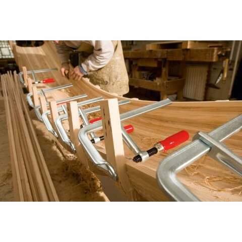 Bessey 300x120mm "GZ30-12" Ganzstahl-Schraubzwinge GZ mit bewährtem Holzgriff