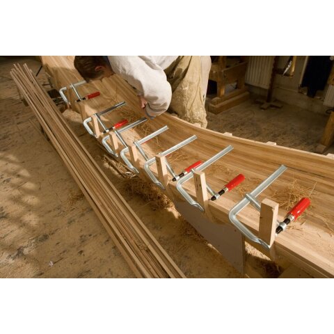 Bessey 400x120mm "GZ40-12" Ganzstahl-Schraubzwinge GZ mit bewährtem Holzgriff EN