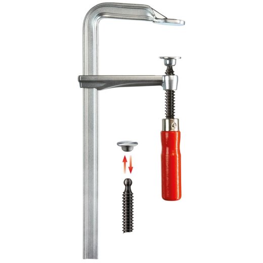 Bessey 800x120mm "GZ80" Ganzstahl-Schraubzwinge GZ mit bewährtem Holzgriff EN