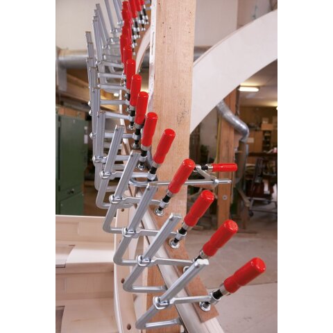 Bessey 250x120mm "GS25" Ganzstahl-Schraubzwinge classiX GS mit bewährtem Holzgriff EN