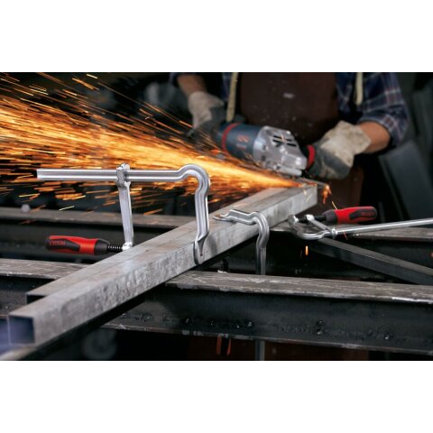 Bessey 160x80mm "GM16Z-2K" OMEGA-Schraubzwinge GMZ mit 2-Komponenten-Kunststoffgriff