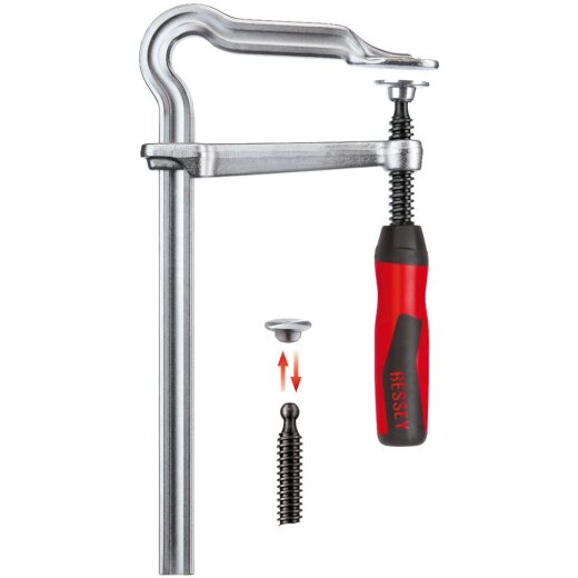 Bessey 500x120mm "GM50Z-2K" OMEGA-Schraubzwinge GMZ mit 2-Komponenten-Kunststoffgriff