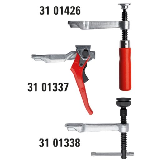 Bessey Gleitbügel komplett für Baugröße SLV (Holzgriff), Ausladung 120