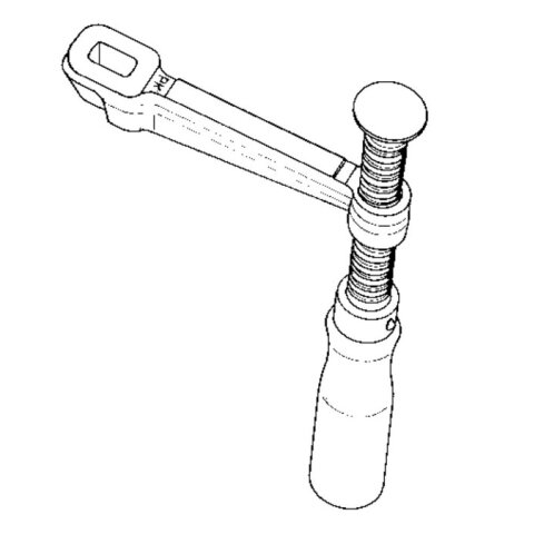 Bessey Gleitbügel komplett für Baugröße SLV (Holzgriff), Ausladung 120