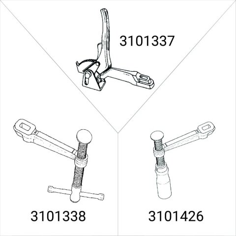 Bessey Gleitbügel kpl. für Baugröße SLV (Knebelgriff), Ausladung 120