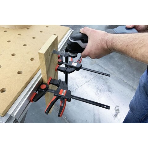 Bessey 150x60mm "EZR15SET" Einhand-Tischzwinge für Führungsschienen EZR