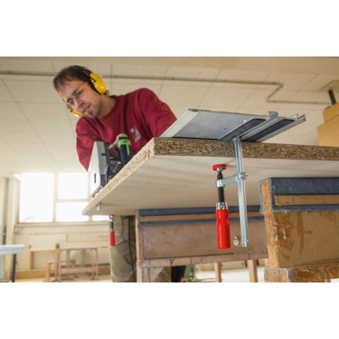 Bessey 120x60mm "GTR12SET" Ganzstahl-Tischzwinge für Führungsschienen GTR