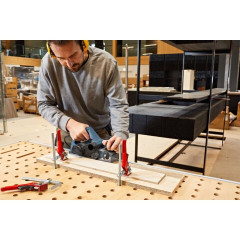 Bessey 160x60mm "GTR16S6H" Ganzstahl-Tischzwinge für Führungsschienen GTRH mit Hebelgriff