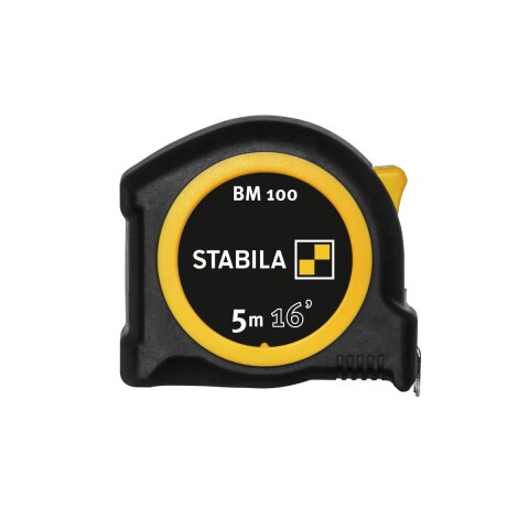 Stabila Taschenbandmaß BM 100, 5 m (16), cm/inch-Skala