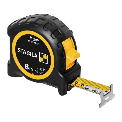Stabila Taschenbandmaß BM 300, 8 m (26), cm/inch-Skala EN