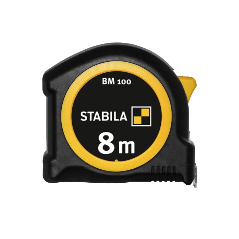 Stabila Taschenbandmaß BM 100, 8 m, metrische 1000er-Skala