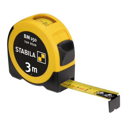 Stabila Taschenbandmaß BM 150, 3 m, metrische Skala EN