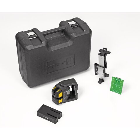 Stabila Kreuzlinien-Lot-Laser LAX 500 G, 12-V-System, 5-teiliges Set, ohne Akku und Ladegerät