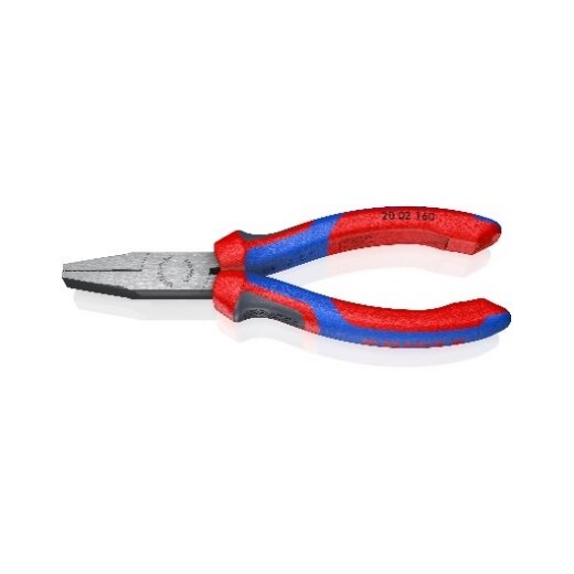 Knipex Flachzange mit Comfort-Griffen schwarz atramentiert poliert flache Backen 160 mm