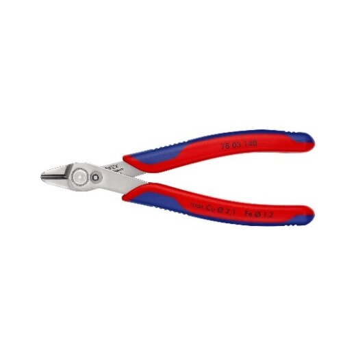 Knipex Electronic Super Knips® XL mit Mehrkomponenten-Hüllen poliert 140 mm Schneide ohne Facette