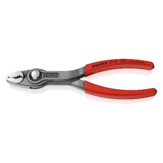 Knipex TwinGrip® Front- und Seitengreifzange mit rutschhemmendem Kunststoff überzogen grau atramentiert poliert 150 mm