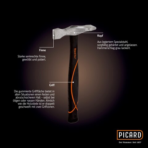 Picard Kreuzschweifhammer BlackTec® | Länge=305 mm | 0017570-0375