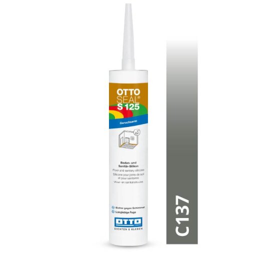 Otto Silikon anthrazitgrau C137 glänzend "OTTOSEAL® S125" geruchsarm 310ml Kartusche #1 - MHD 04/2026