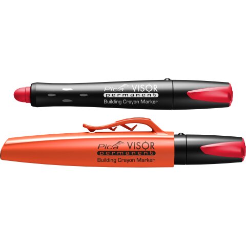 Pica Visor Permanent Building Crayon Marker red | 990/40