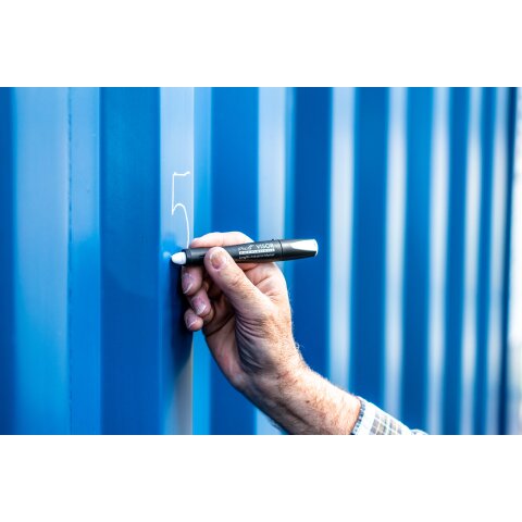 Pica Visor Permanent Building Crayon Marker white | 990/52