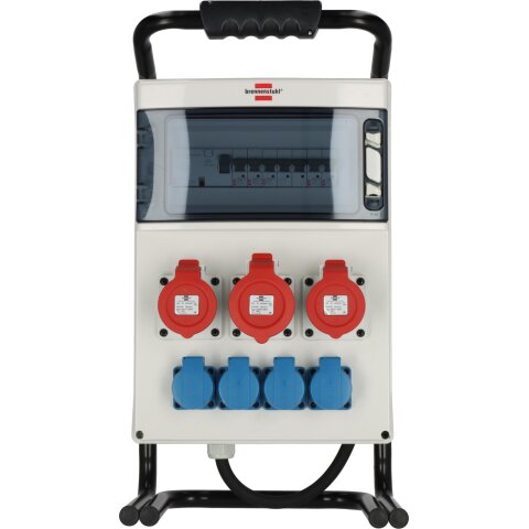 Stromverteiler 2m H07RN-F5G4.0 FI30mA/1x32A + 2x16A CEE400V/4xLS 1p