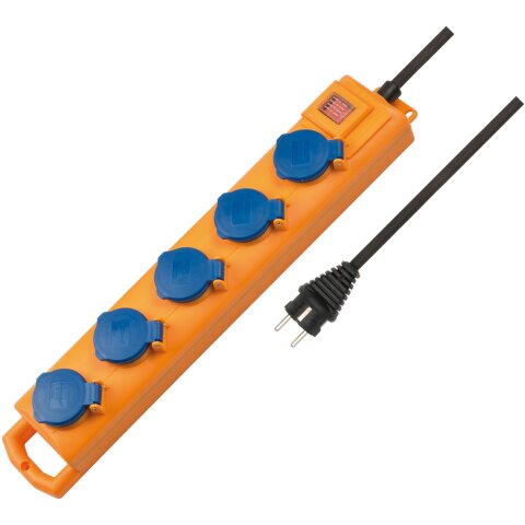 Brennenstuhl Super-Solid 5fach gelb/blau <IP54> 2m...