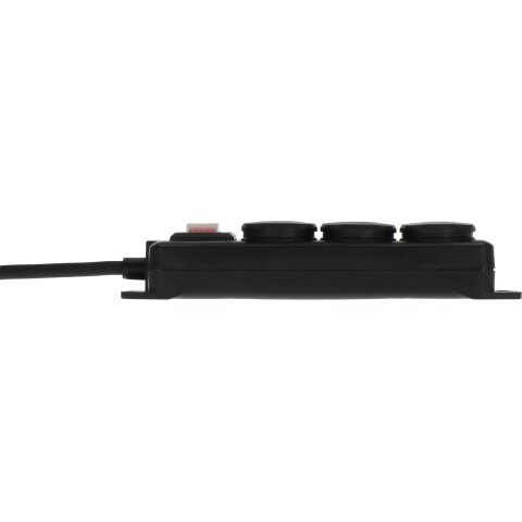 Brennenstuhl Mehrfachsteckdose 3fach 2m H07RN-F3G1.5 schwarz, mit Schalter, BeSchu <IP44> - 1159950013