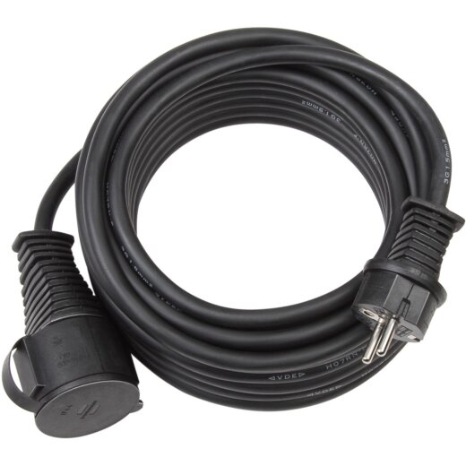 Verl.-Kabel 25m H07RN-F3G2.5 schwarz Stecker und Kupplung <IP44>