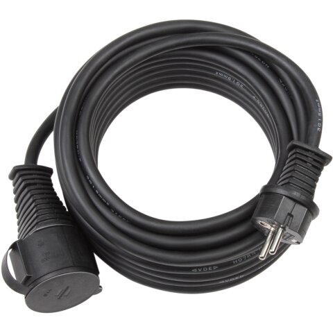 Verl.-Kabel 25m H07RN-F3G2.5 schwarz Stecker und Kupplung...