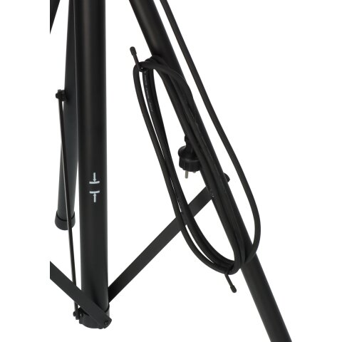 Bau Teleskopstativ ST 302 max. 300cm, schwarz, mit Crossbar