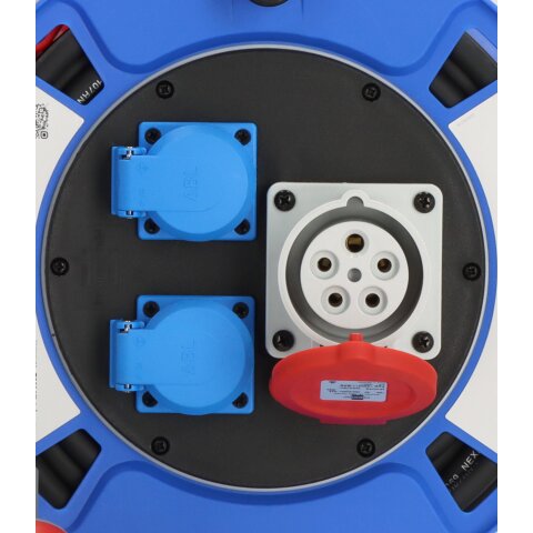 K-Tro. CEE 300 30m H07RN-F5G1.5 CEE400V/16A, 2xSchuko, Thermo <IP44>