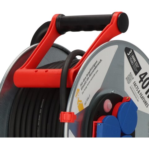 Brennenstuhl Kabeltrommel Garant S290 40m H07RN-F3G1.5 3fach Stedo/Klappd./Thermo <IP44> - 1198340