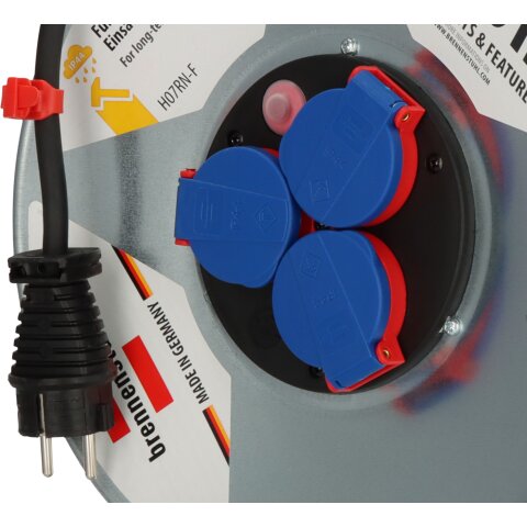 Brennenstuhl Kabeltrommel Garant S290 40m H07RN-F3G1.5 3fach Stedo/Klappd./Thermo <IP44> - 1198340