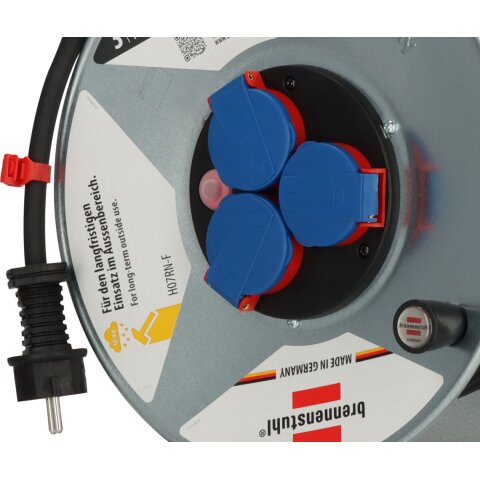 Brennenstuhl Kabeltrommel Garant S290 25m H07RN-F3G2.5 3fach Stedo/Klappd./Thermo <IP44> - 1198350