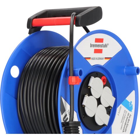 Brennenstuhl Kabeltrommel Garant 290 50m H05VV-F3G1,5 4fach Stedo/Klappd./Thermo <IP20> - 1208060