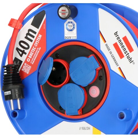 Brennenstuhl Garant Bretec 290 40m H07RN-F3G1.5 3fach Stedo/Klappd./Thermo <IP44> - 1208930