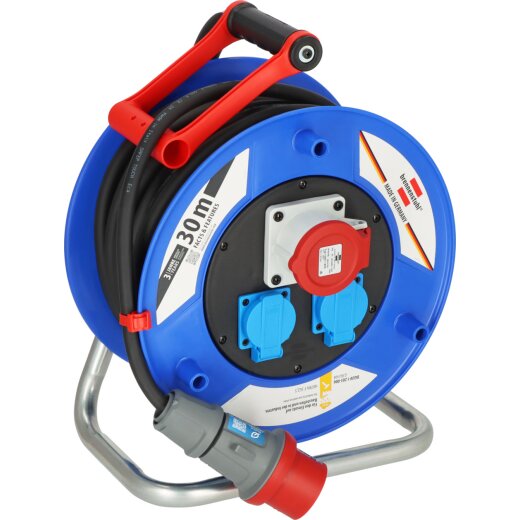 Brennenstuhl Kabeltrommel CEE 320 30m H07RN-F5G2.5 CEE400V/16A, 2xSchuko, Thermo <IP44> - 1237980