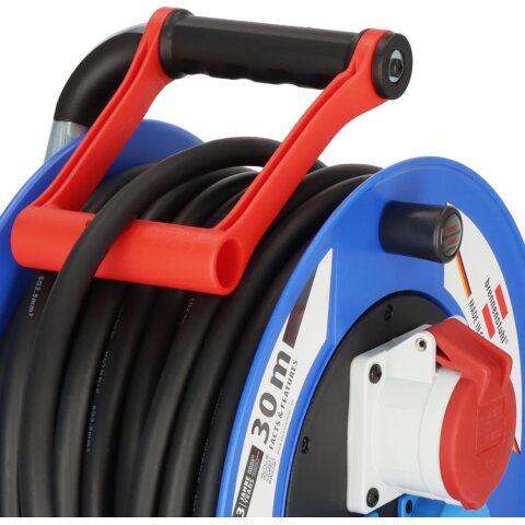 Brennenstuhl Kabeltrommel CEE 320 30m H07RN-F5G2.5 CEE400V/16A, 2xSchuko, Thermo <IP44> - 1237980