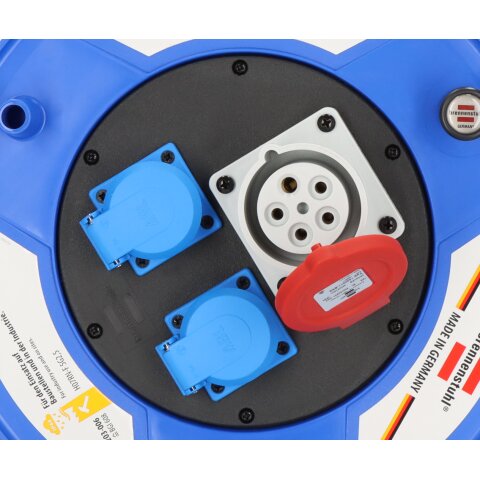 K-Tro. CEE 320 30m H07RN-F5G2.5 CEE400V/16A, 2xSchuko, Thermo <IP44>