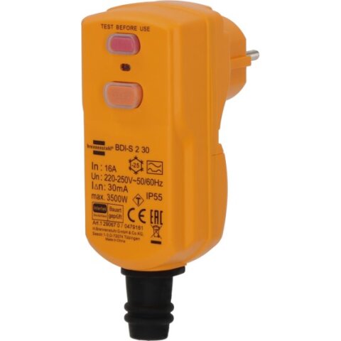 Brennenstuhl Personenschutz-Stecker 30mA <IP55>...