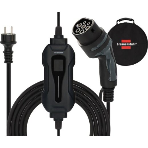 Brennenstuhl Tragbares EV Ladegerät Typ 2 Schutzkontakt, 8m Kabel - 1384010